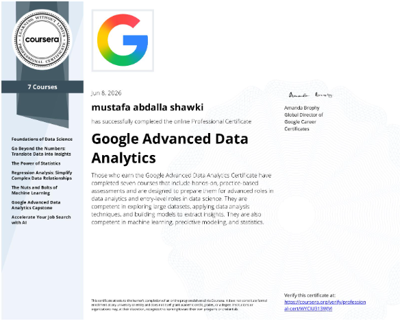 Google Advanced Data Analytics
